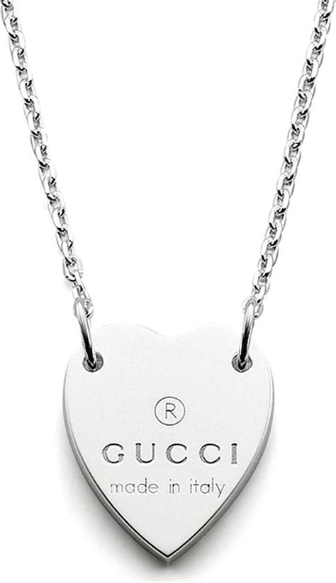 gucci heart necklace with gucci trademark|trademark necklace with heart pendant.